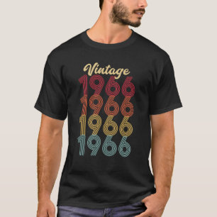 T-shirt Vintage 1966 Fait En 1966 56e Anniversaire 56 Ans