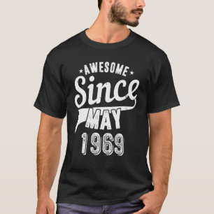 T-shirt Vintage 1969 Magnifique depuis mai Joyeux ma 53e n