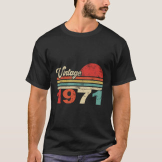 T-shirt Vintage 1971 Anniversaire 52E Anniversaire Fabriqu