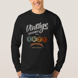 T-shirt Vintage 1971 Anniversaire Âgé à la perfection 50e