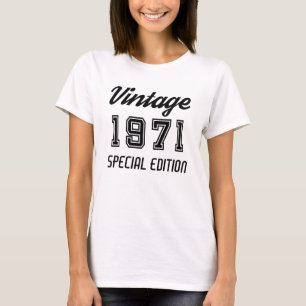 T-shirt Vintage 1971 Edition spéciale Anniversaire