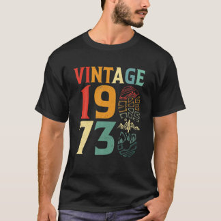 T-shirt Vintage 1973 49 Anniversaire Camping Randonnée L