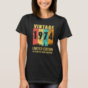 T-shirt Vintage 1974 48 Ans 48e Anniversaire
