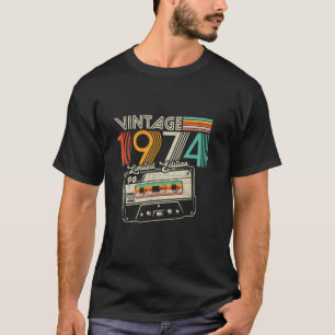 T-shirt Vintage 1974 Fabriqué En 1974 Retro 50th Birthday