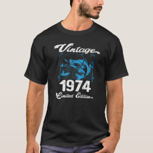 T-shirt Vintage 1974 Pêcheurs de 48 ans Birthda
