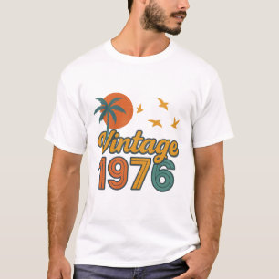 T-shirt Vintage 1976 Edition limitée Hommes Femmes Anniver