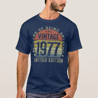 T-shirt Vintage 1977 Édition limitée Cadeaux de 45 ans