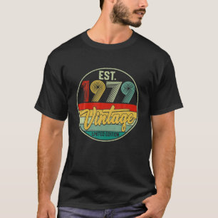 T-shirt Vintage 1979 43e anniversaire Décorations Hommes F