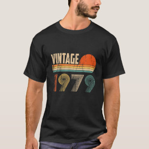 T-shirt Vintage 1979 Drôle 43 Ans Enfants Hommes Femmes 43