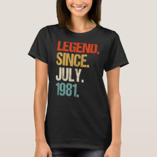 T-shirt vintage 1981 42e anniversaire rétro 42 ans