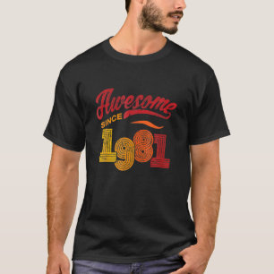 T-shirt Vintage 1981 Fait En 1981 40E Anniversaire 40 Ans