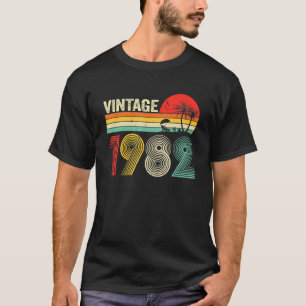 T-shirt Vintage 1982 Perturbé 40ème Anniversaire 40 ans Be