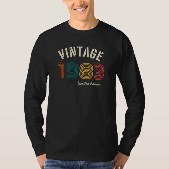 T-shirt Vintage 1983 41e anniversaire (Devant)
