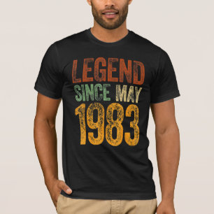 T-shirt Vintage 1983 Anniversaire Mai Born Légende depuis 