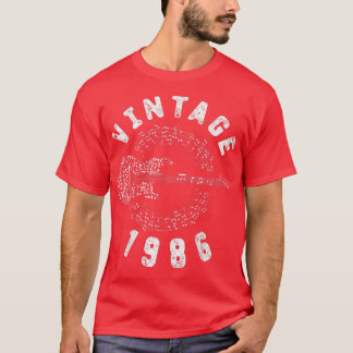 T-shirt Vintage 1986 Birthday Limited Edition Guitar Music