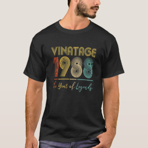 T-shirt Vintage 1988 34ème anniversaire Idées Hommes Femme
