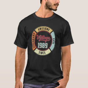 T-shirt Vintage 1989 33e anniversaire Légendaire Épopée in
