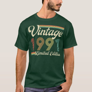 T-shirt Vintage 1991 Edition Limitée 32 Anniversaire