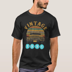 T-shirt Vintage 1991 Funny 30 Ans Garçons Et Filles 30T