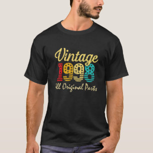 T-shirt Vintage 1998 24 Ans Hommes Et Femmes 24e Birt