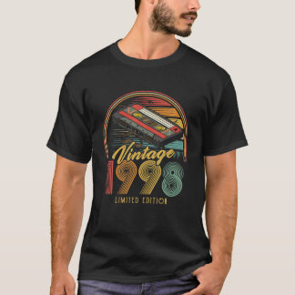 T-shirt Vintage 1998 Cassette Rétro 1998 28e Anniversaire