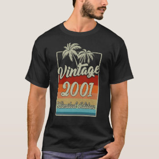 T-shirt Vintage 2001 22 ans 22e anniversaire 1