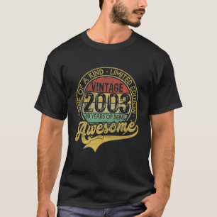 T-shirt Vintage 2003 19 Ans Né En 2003 19E Anniversaire D