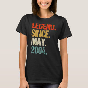 T-shirt vintage 2004 19e anniversaire rétro 19 ans