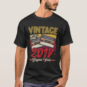 T-shirt Vintage 2017 Pièces Originales Drôle 5 Ans 5E
