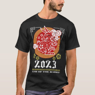 T-shirt Vintage 2023 Chine Zodiac Rabbit Design Rétro
