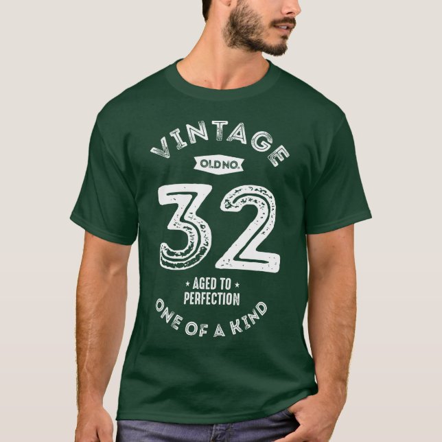 T-shirt Vintage 32 Anniversaire (Devant)