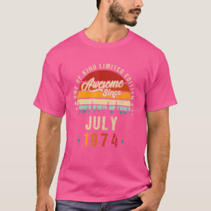T-shirt Vintage 48ème anniversaire stupéfiant depuis Juill