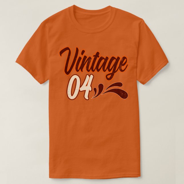 T-shirt Vintage 4 ans Anniversaire (Design devant)