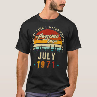 T-shirt Vintage 51ème anniversaire Awesome Depuis juillet