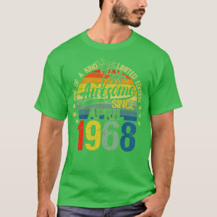 T-shirt Vintage 54 Ans Avril 1968 Décorations 54e B
