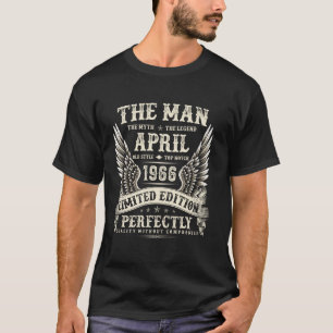 T-shirt Vintage 59 Ans Pour Hommes Avril 1966 59e Naissanc