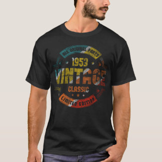 T-shirt Vintage 70 Birthday Decorations Men 70th BDay 1953