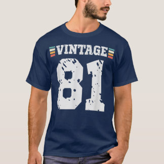 T-shirt Vintage 81 ans Joyeux 81e anniversaire Sports amus