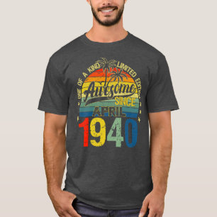 T-shirt Vintage 82 Ans Avril 1940 Décorations 82e B