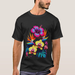 T-Shirt vintage à motif botanique omniprésent
