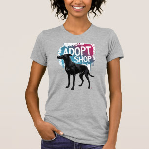 T-shirt Vintage Adoptez Ne Faites Pas D'Achats Chien Graff