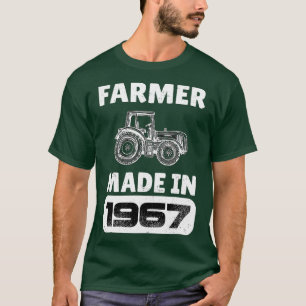 T-shirt Vintage Agriculteur Né En 1967 56 Ans Pères D