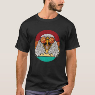 T-shirt Vintage Aigle à tête blanche Visite Faune Rétro An