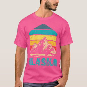 T-shirt Vintage Alaska Retro Mountains Funny Alaska Nature