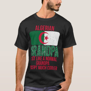 T-shirt Vintage Algérien Grand-Père Algérie Drapeau Pour P