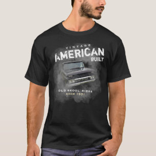 T-shirt Vintage American Construit Old Skool Rides Chevy T
