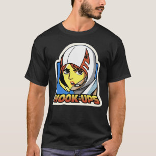 T-shirt Vintage Anime Girl Hook Ups Patinage Marque Dessin