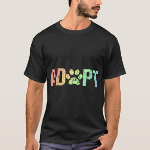 T-shirt Vintage Arc-en-ciel Adopter Une Secourt de chien A