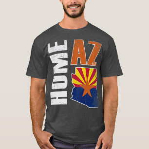 T-shirt Vintage Arizona Accueil Carte du drapeau Arizonien