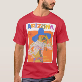 T-shirt Vintage Arizona Travel Poster 70s Bright Colors